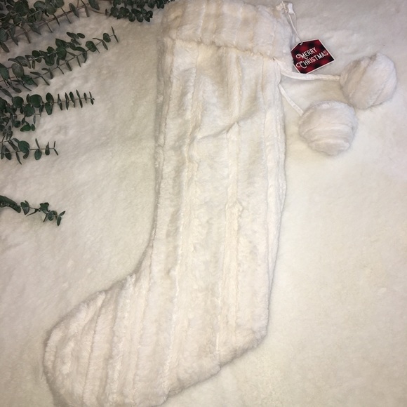 Faux Fur Christmas Stocking - Picture 3 of 3